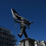 Banksy’s new London sculpture draws crowds, sparks debate